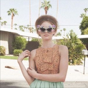 Dear Creatures sz L mint and tan dress w/ pockets!